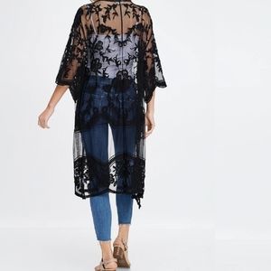 Ember Black Baroque, Boho Crochet Lace Cardigan
